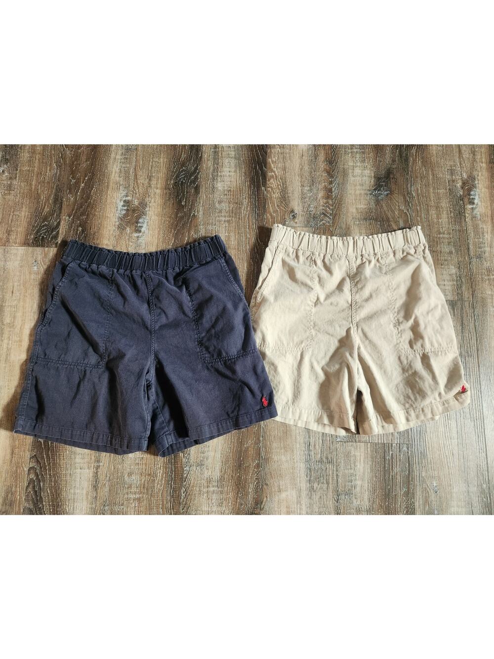 Vintage Ralph Lauren Shorts Women Size Medium Khaki Blue Cotton Made in USA
